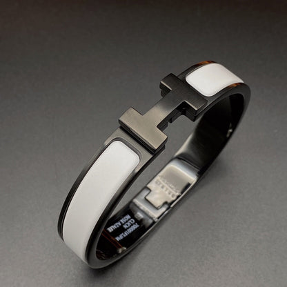 [BloomBling]H BRACELET 12MM BLACK WHITE CERAMIC