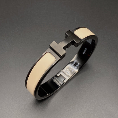 [BloomBling]H BRACELET 12MM BLACK BEIGE CERAMIC