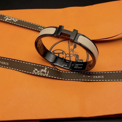[BloomBling]H BRACELET 12MM BLACK BEIGE CERAMIC