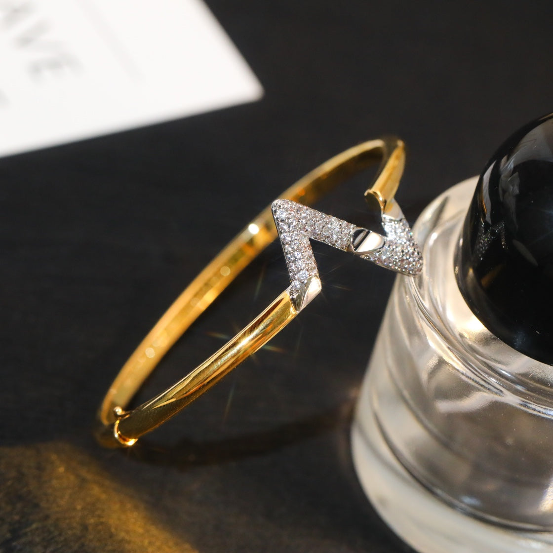 [BloomBling]VOLTE UPSITE DOWN GOLD DIAMOND BRACELET