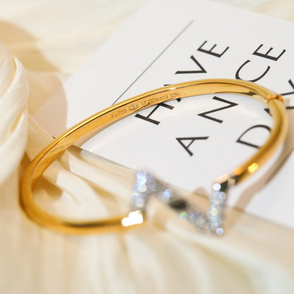 [BloomBling]VOLTE UPSITE DOWN GOLD DIAMOND BRACELET
