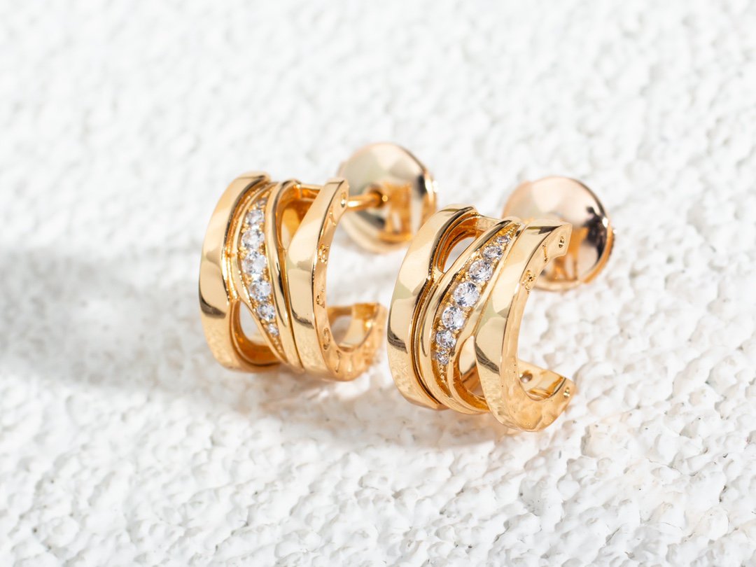 [BloomBling]ZERO 1 PINK GOLD DIAMONDS EARRINGS