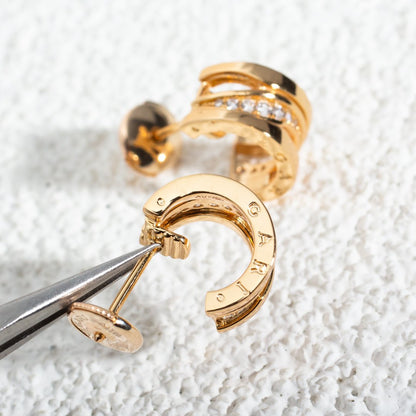 [BloomBling]ZERO 1 PINK GOLD DIAMONDS EARRINGS