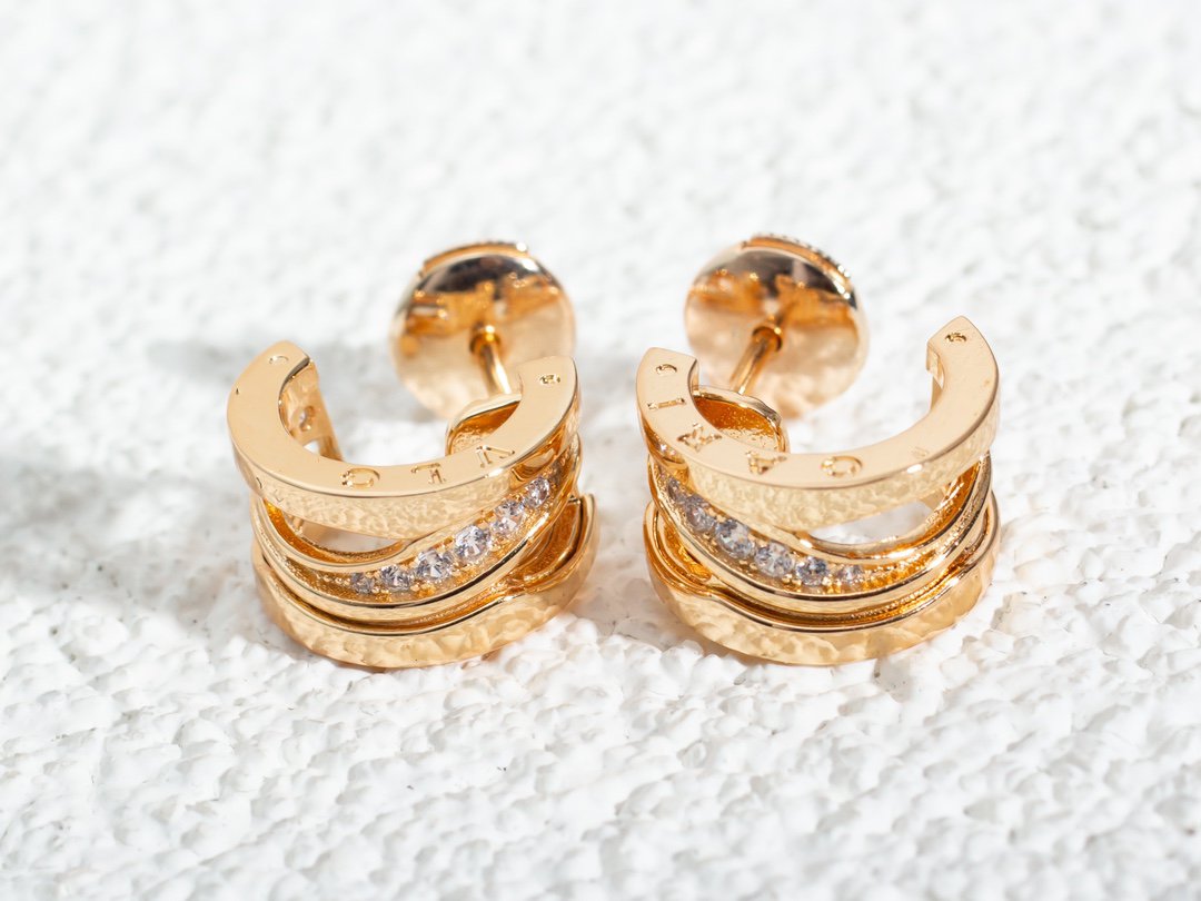 [BloomBling]ZERO 1 PINK GOLD DIAMONDS EARRINGS