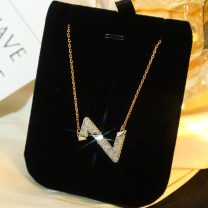 [BloomBling]VOLT SILVER DIAMOND PEDANT NECKLACE