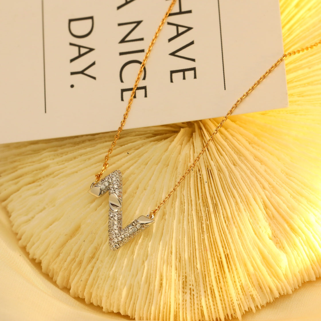 [BloomBling]VOLT SILVER DIAMOND PEDANT NECKLACE