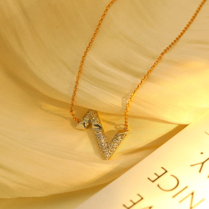 [BloomBling]VOLT SILVER DIAMOND PEDANT NECKLACE