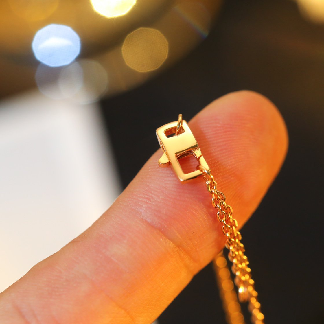 [BloomBling]STAR AND SUN DIAMOND PINK GOLD NECKLACE