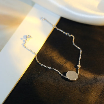 [BloomBling]SUN MOTIF PINK MOP SILVER BRACELET