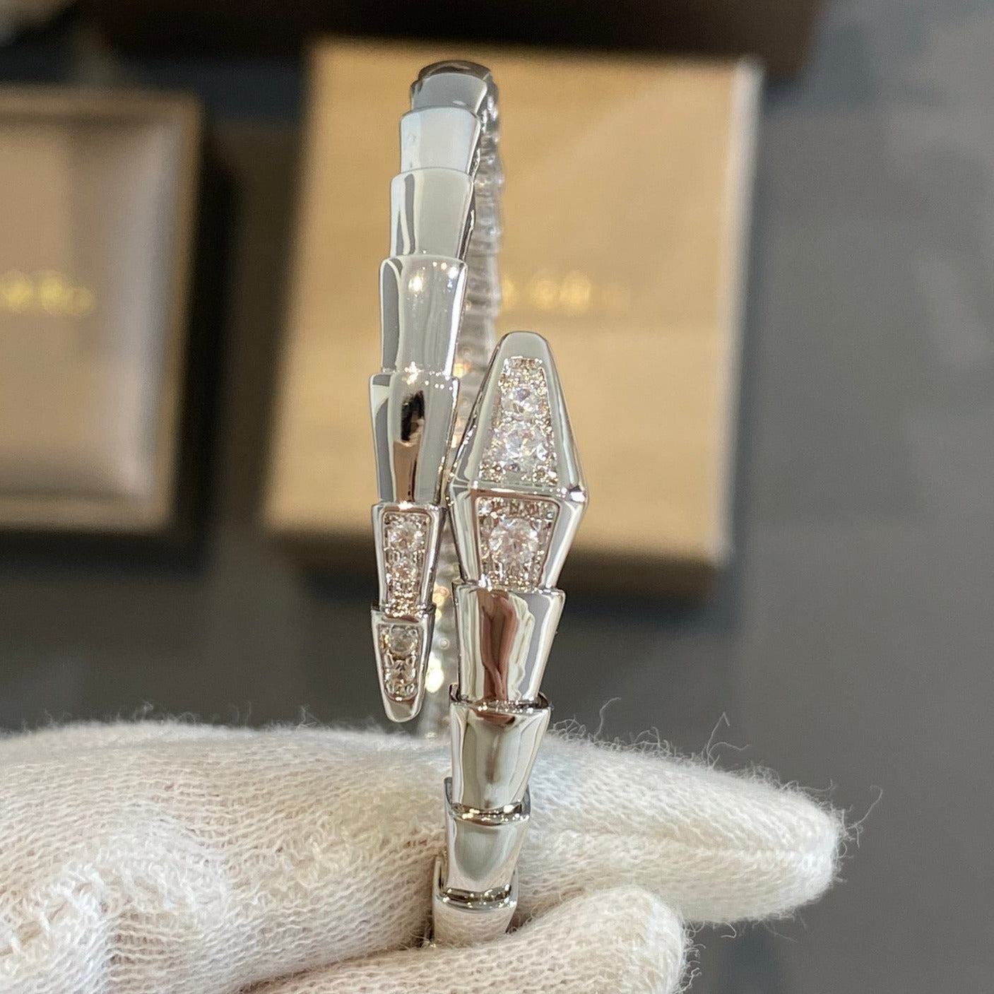[BloomBling]SERPENTI BRACELET DIAMONDS SILVER