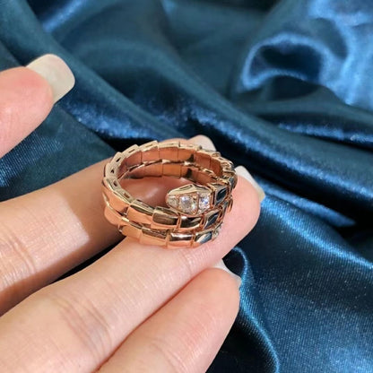 [BloomBling]SERPENTS DOUBLE ROW DIAMOND RING