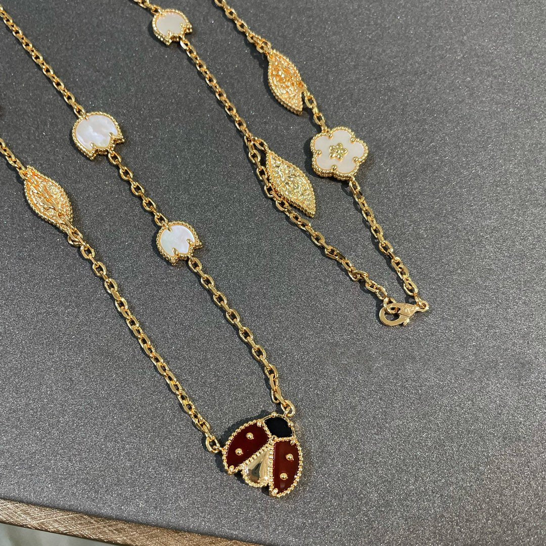 [BloomBling]LUCKY SPRING 15 MOTIFS GOLD NECKLACE