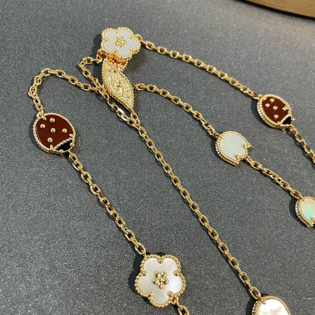 [BloomBling]LUCKY SPRING 15 MOTIFS GOLD NECKLACE