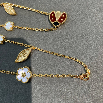 [BloomBling]LUCKY SPRING 15 MOTIFS GOLD NECKLACE