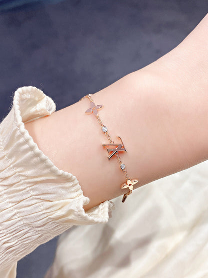 [BloomBling]STAR AND SUN 7 MOTIFS GOLD BRACELET