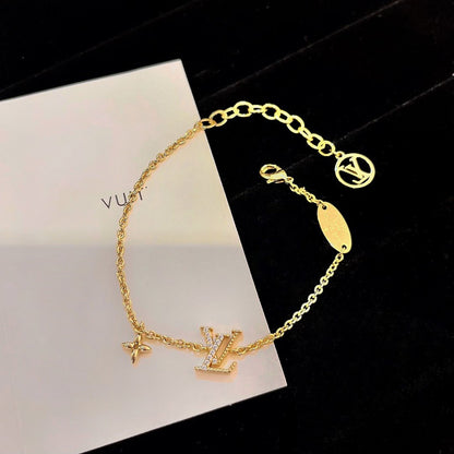[BloomBling]LOGO STAR MOTIF GOLD BRACELET