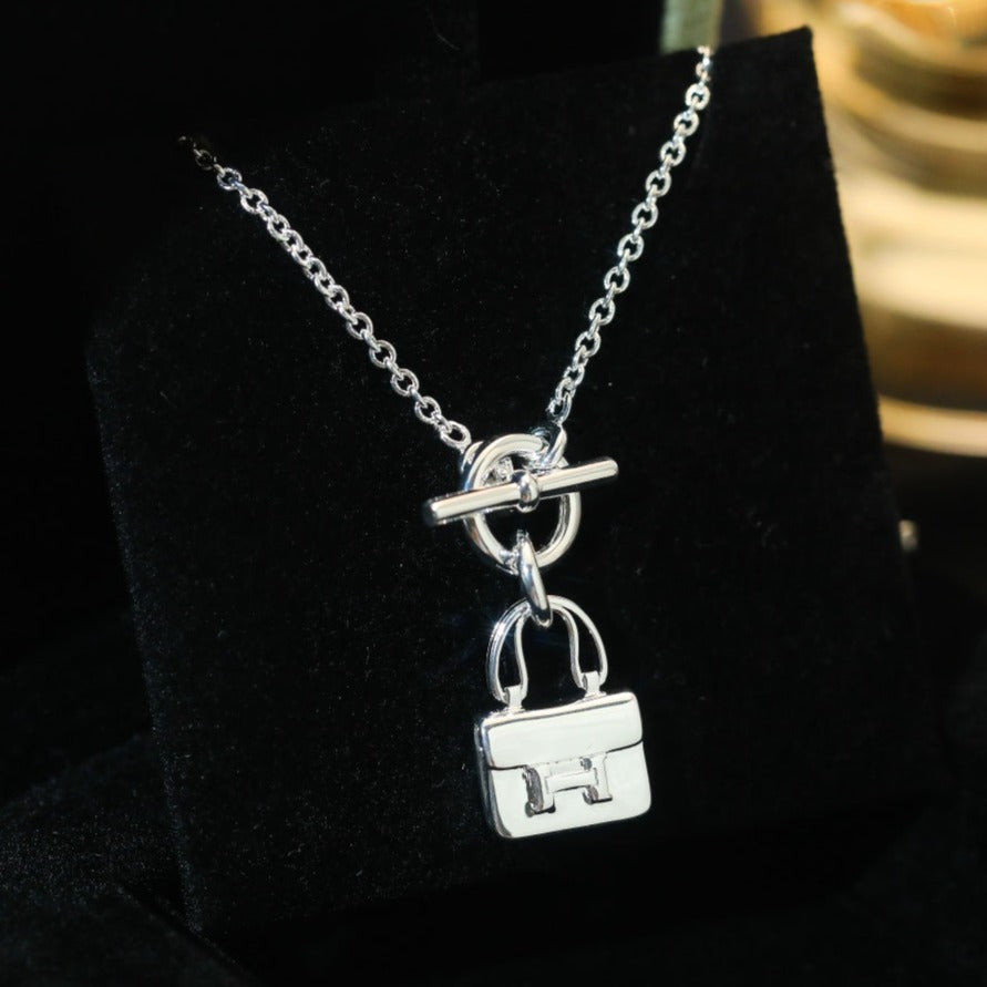 [BloomBling]POP H PEDANT SILVER NECKLACE