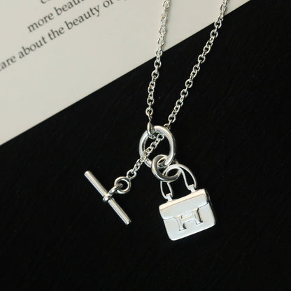 [BloomBling]POP H PEDANT SILVER NECKLACE
