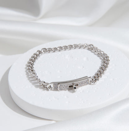 [BloomBling]KELLY CHAIN SILVER DIAMOND BRACELET