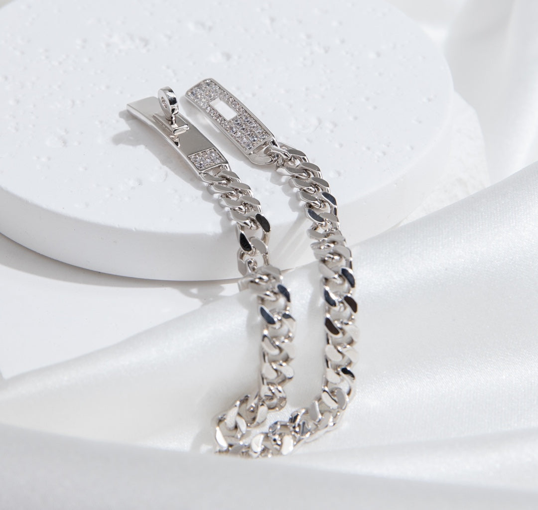[BloomBling]KELLY CHAIN SILVER DIAMOND BRACELET