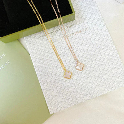 [BloomBling]CLOVER MINI 9.5MM WHITE MOTHER-OF-PEARL NECKLACE