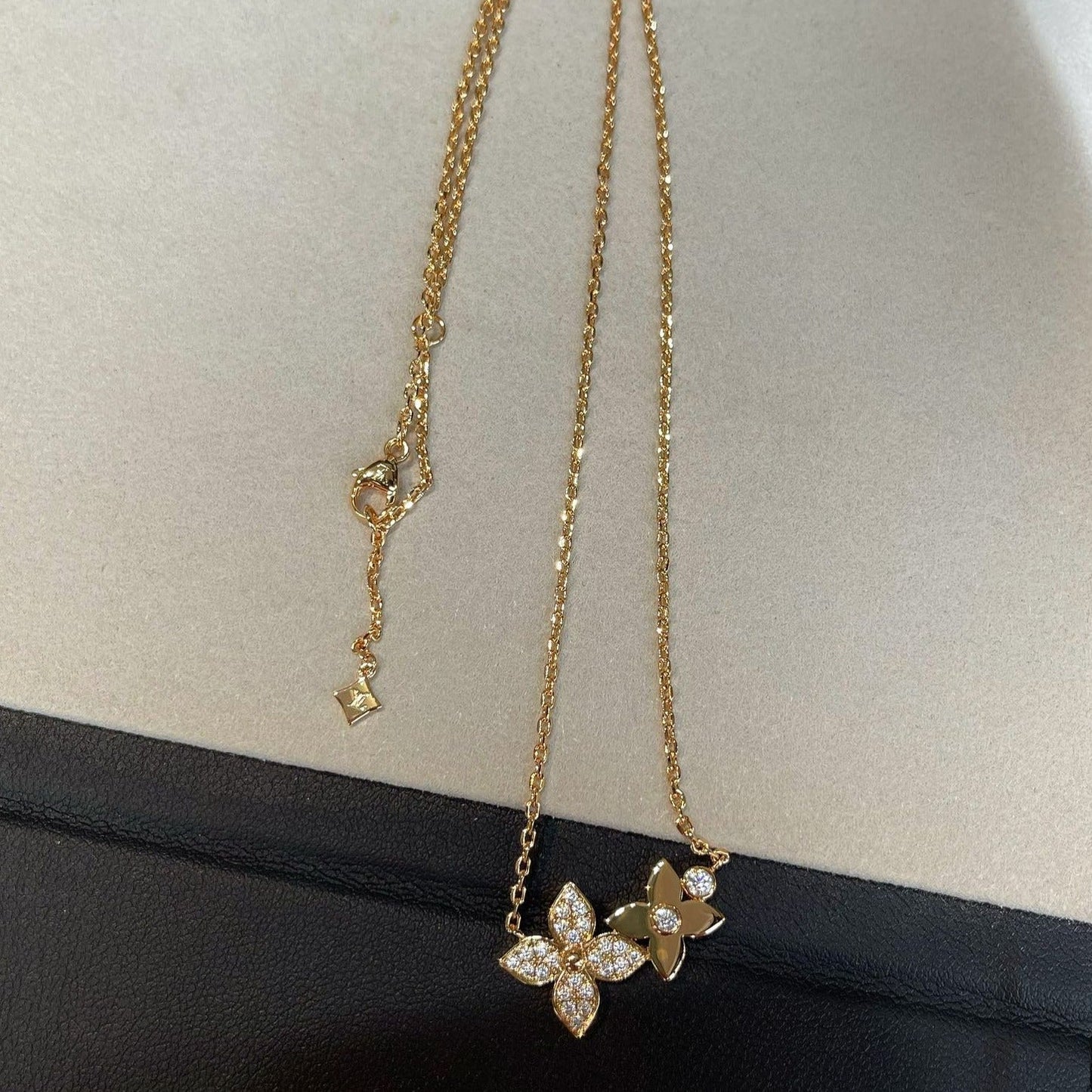 [BloomBling]STAR BLOSSOM NECKLACE PINK GOLD DIAMONDS