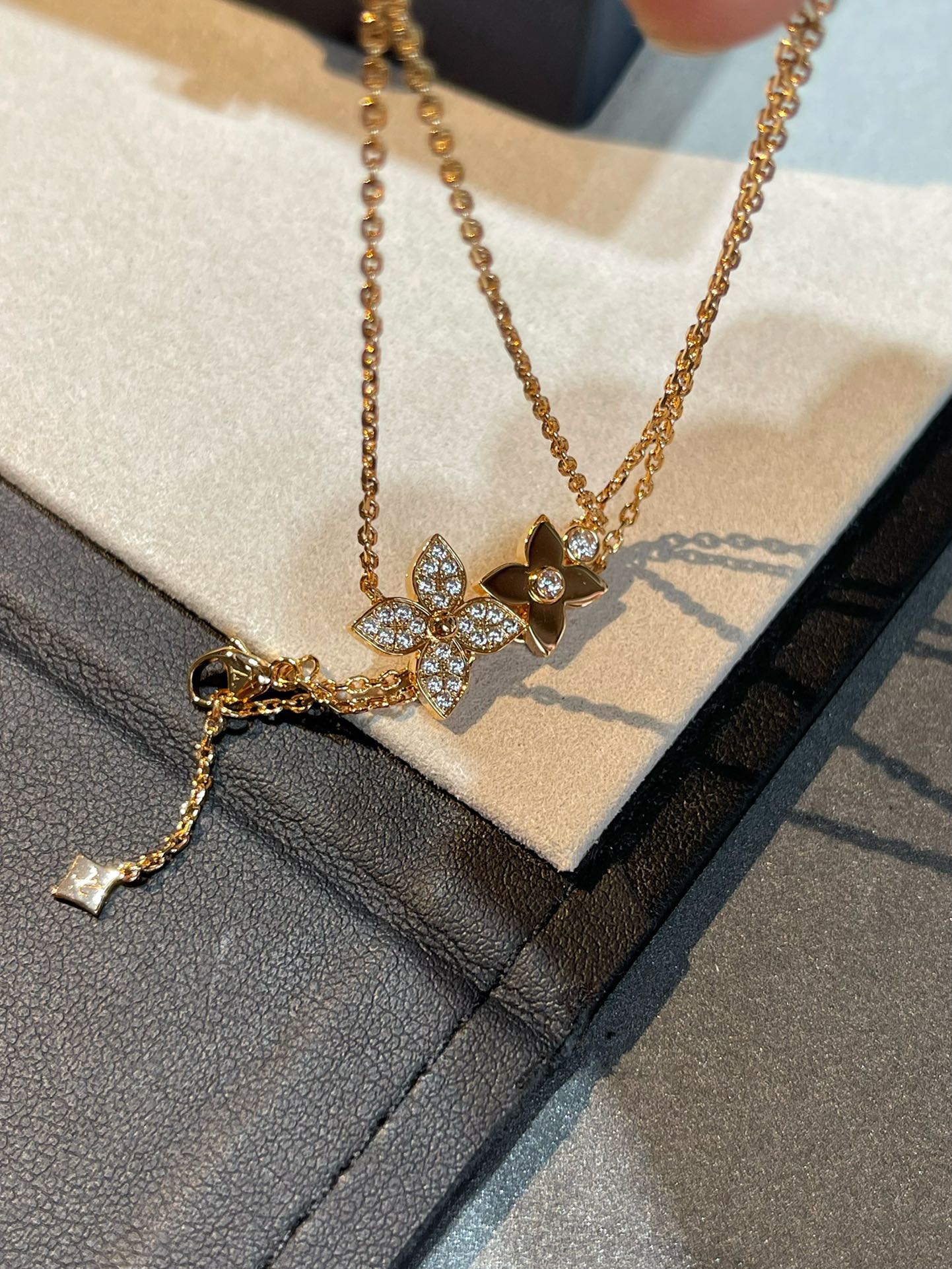 [BloomBling]STAR BLOSSOM NECKLACE PINK GOLD DIAMONDS