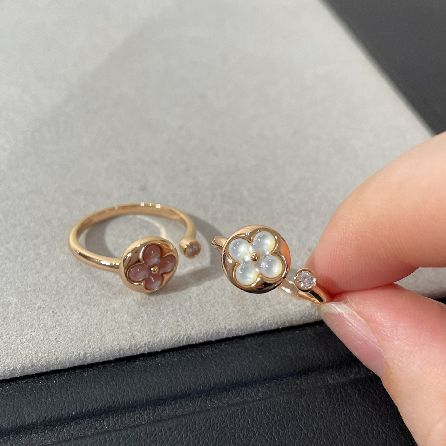 [BloomBling]SUN 1 DIAMOND PINK MOP RING