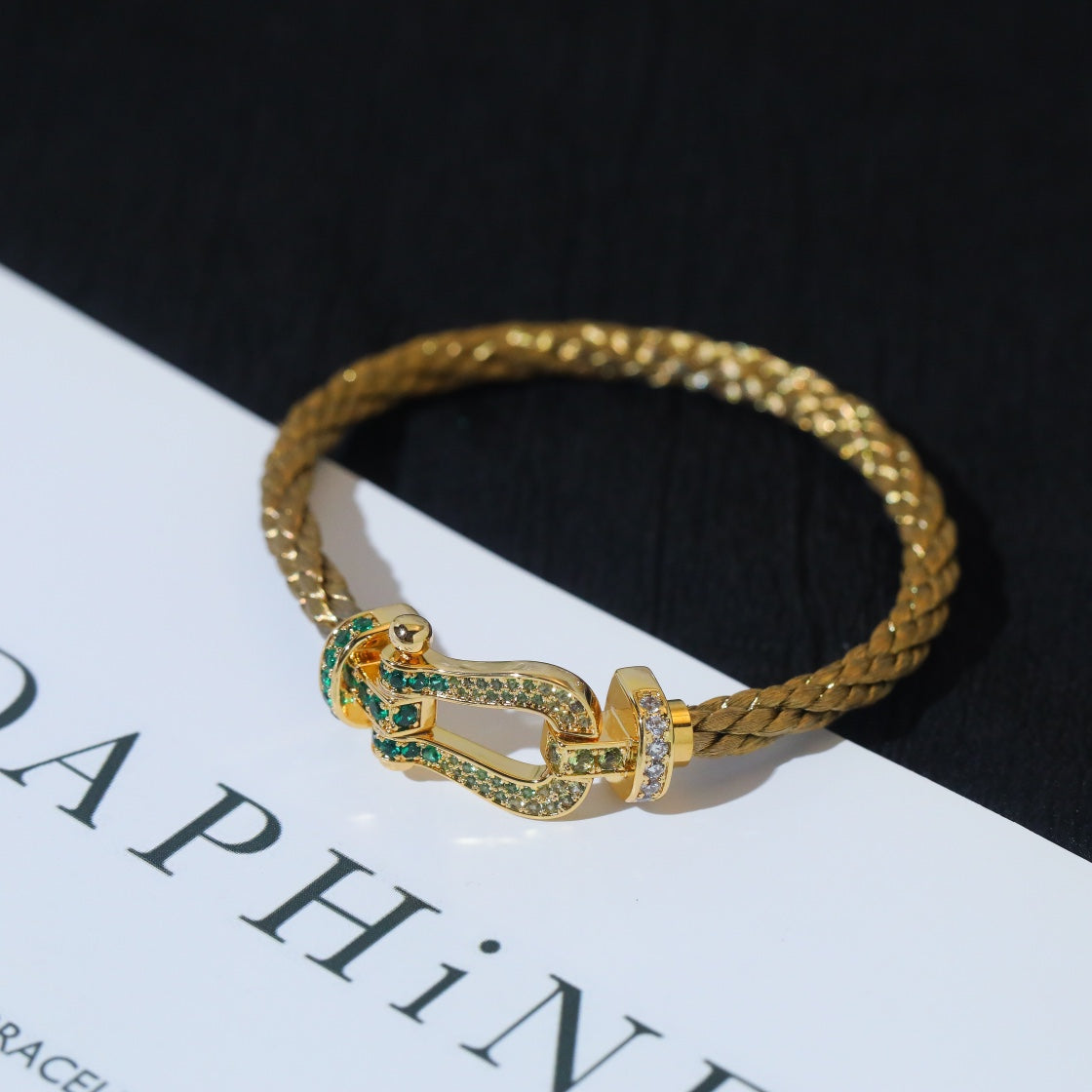 [BloomBling]FORCE 10 GOLD GREEN DIAMOND PAVED