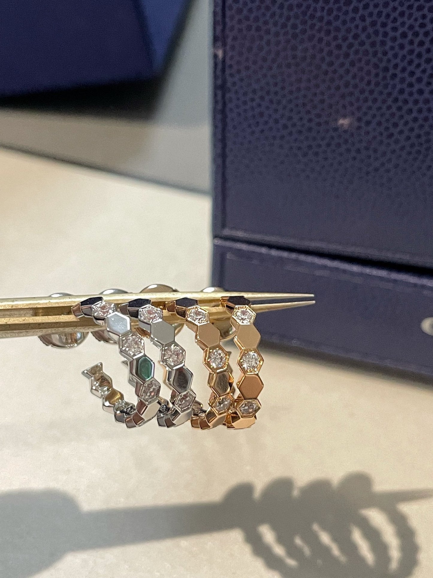 [BloomBling]Hollow Design Four-Leaf Clover Flower Shape Ring