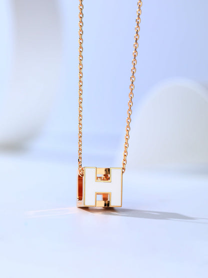 [BloomBling]H CAGE PINK GOLD NECKLACE