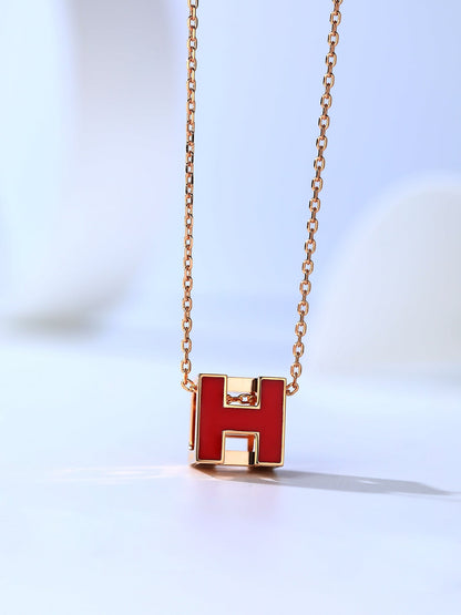 [BloomBling]H CAGE PINK GOLD NECKLACE