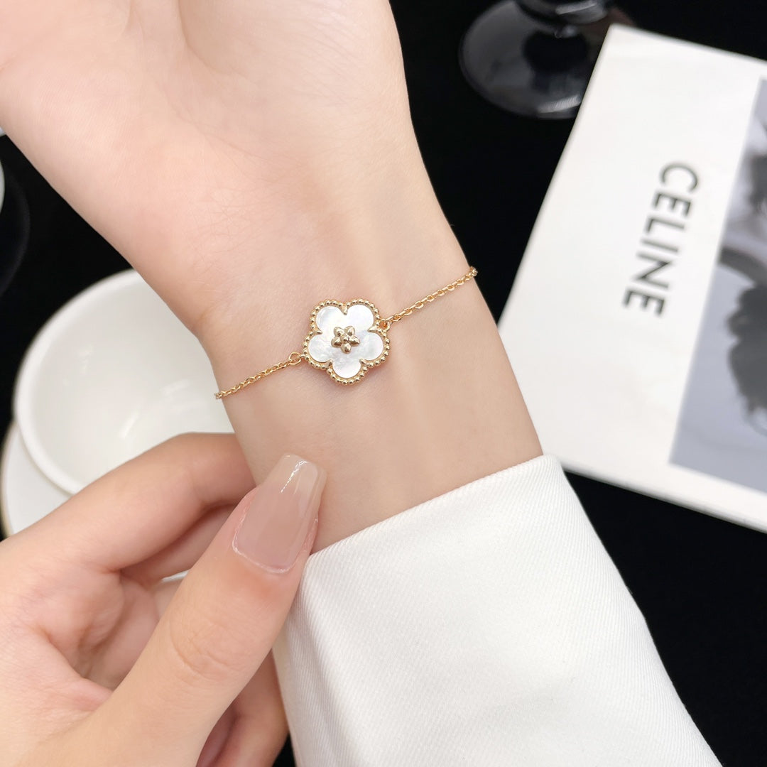 [BloomBling]LUCKY SPRING ROSE GOLD MOP BRACELET