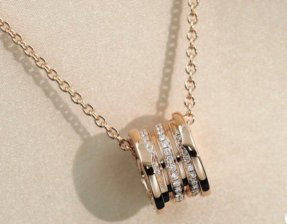 [BloomBling]ZERO 1 PINK GOLD DIAMOND NECKLACE