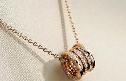 [BloomBling]ZERO 1 PINK GOLD DIAMOND NECKLACE