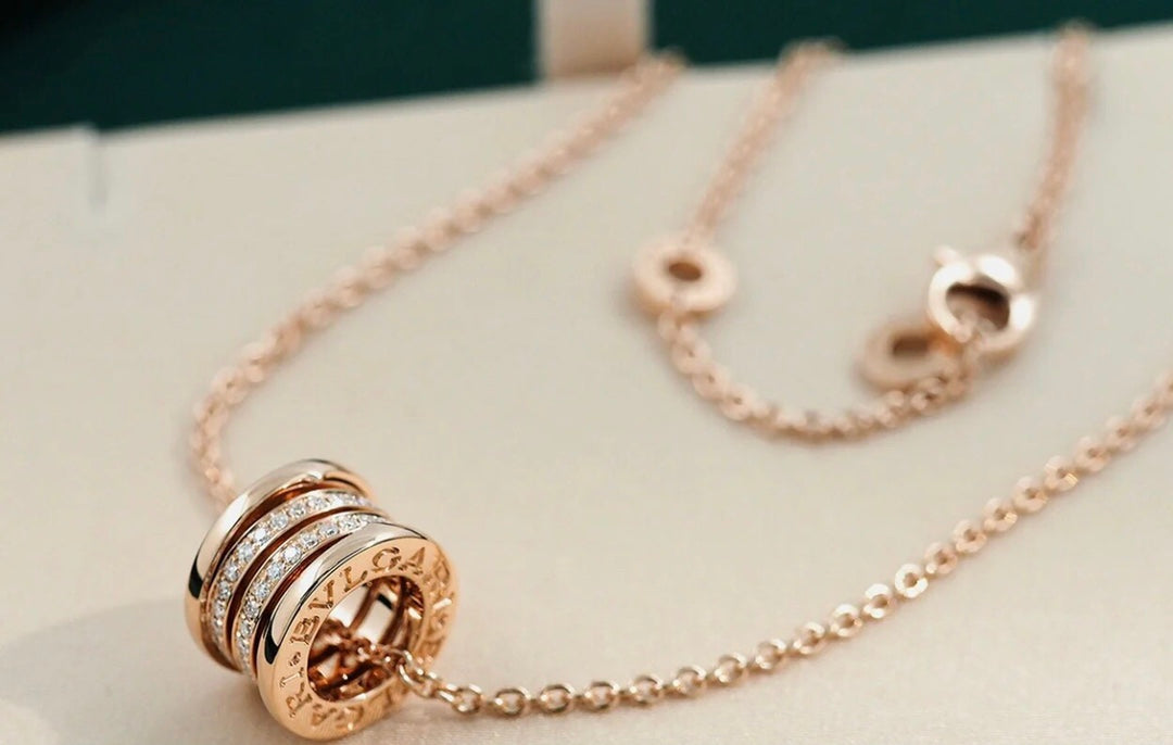 [BloomBling]ZERO 1 PINK GOLD DIAMOND NECKLACE