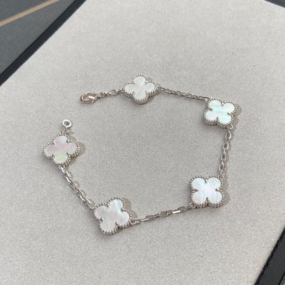 [BloomBling]CLOVER SILVER MOP 5 MOTIF BRACELET