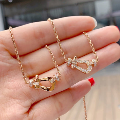 [BloomBling]FORCE 10 PINK GOLD DIAMOND NECKLACE