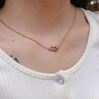 [BloomBling]FORCE 10 PINK GOLD DIAMOND NECKLACE