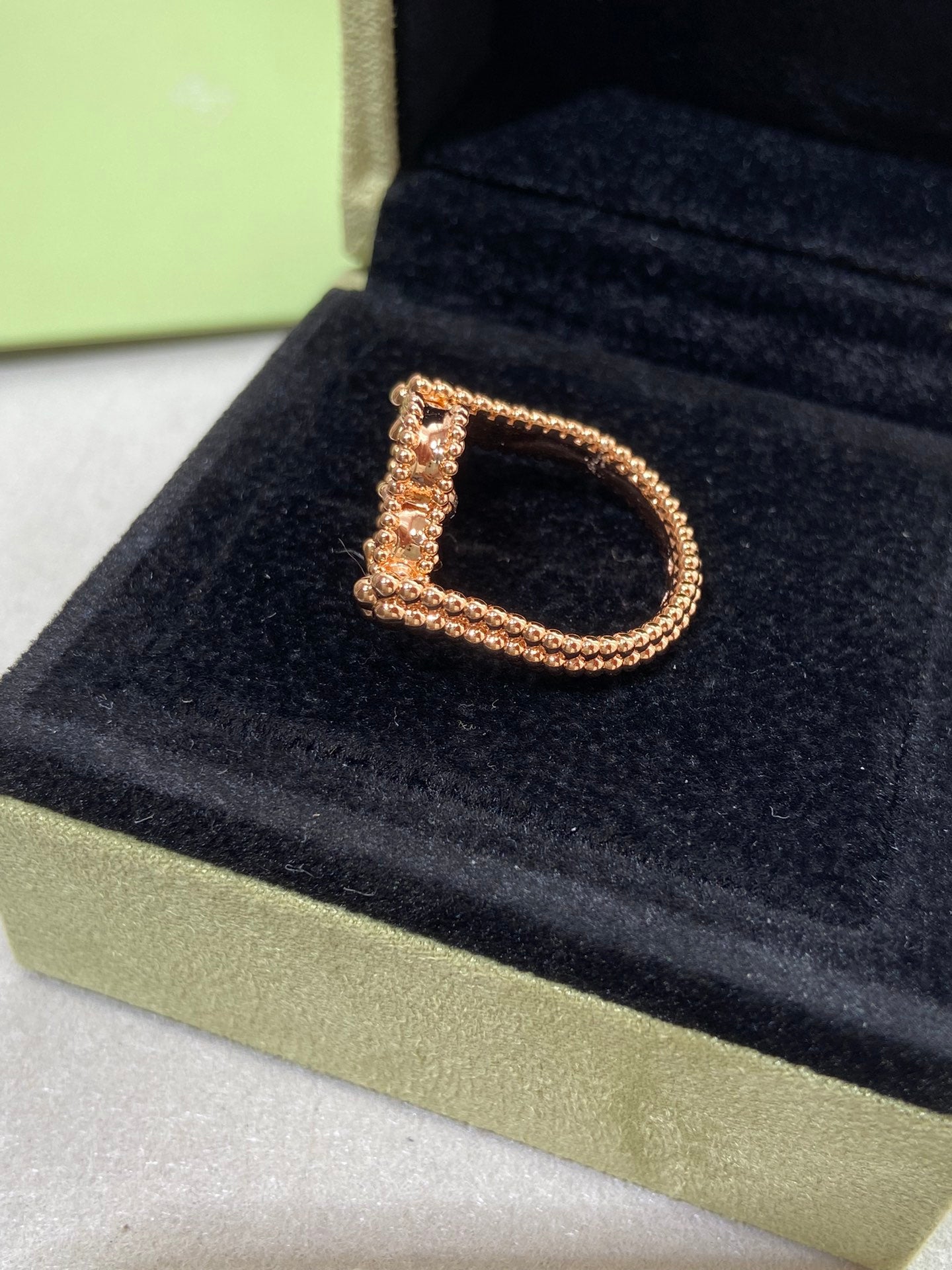 [BloomBling]CLOVER RIVERSIBLE ROSE GOLD RING