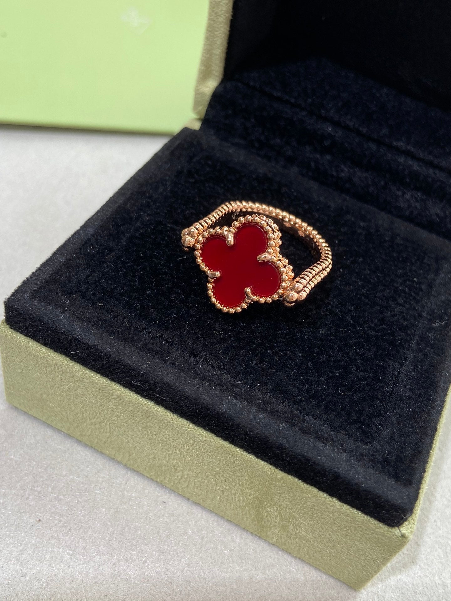 [BloomBling]CLOVER RIVERSIBLE ROSE GOLD RING