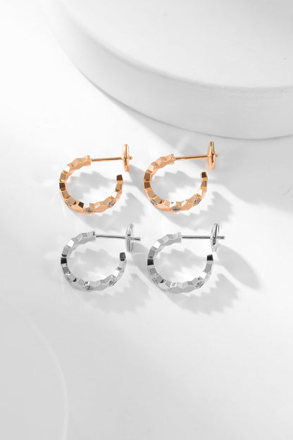 [BloomBling]BEE LOVE DIAMOND HOOP EARRINGS