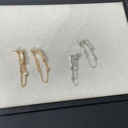 [BloomBling]CHAINE CHAOS DIAMOND DROP EARRINGS