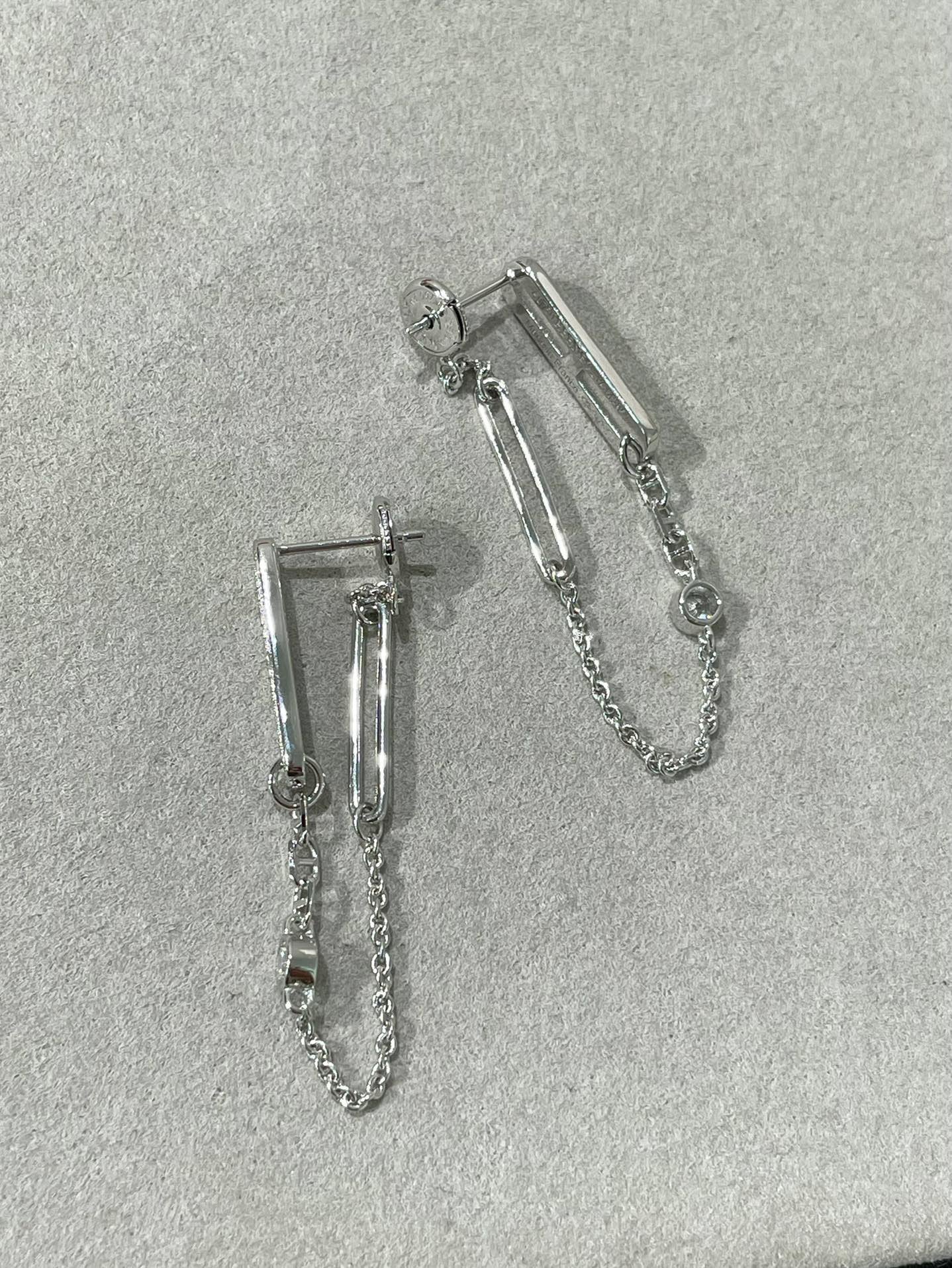 [BloomBling]CHAINE CHAOS DIAMOND DROP EARRINGS