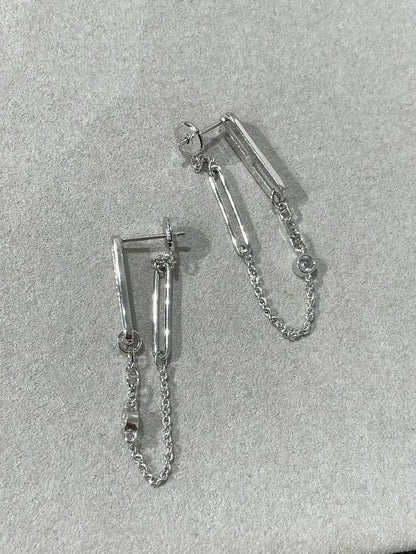 [BloomBling]CHAINE CHAOS DIAMOND DROP EARRINGS