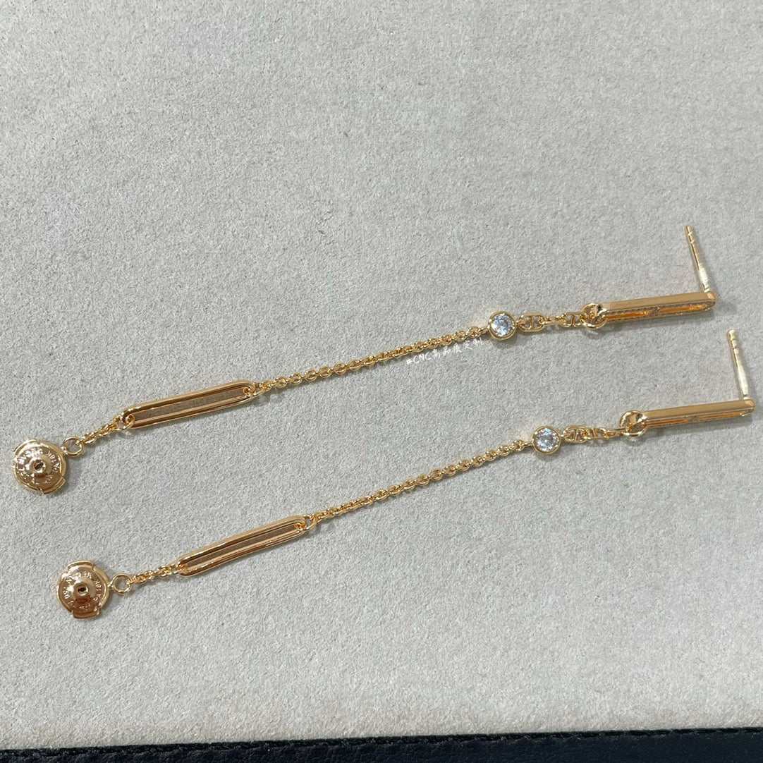 [BloomBling]CHAINE CHAOS DIAMOND DROP EARRINGS