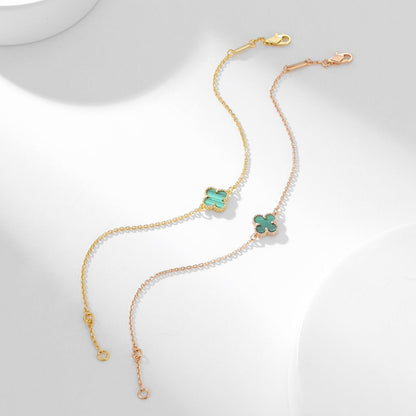 [BloomBling]CLOVER BRACELET MALACHITE 1 MOTIF