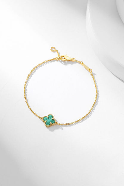 [BloomBling]CLOVER BRACELET MALACHITE 1 MOTIF
