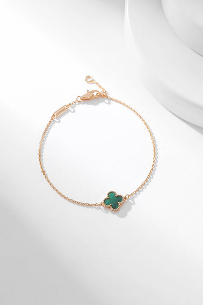 [BloomBling]CLOVER BRACELET MALACHITE 1 MOTIF