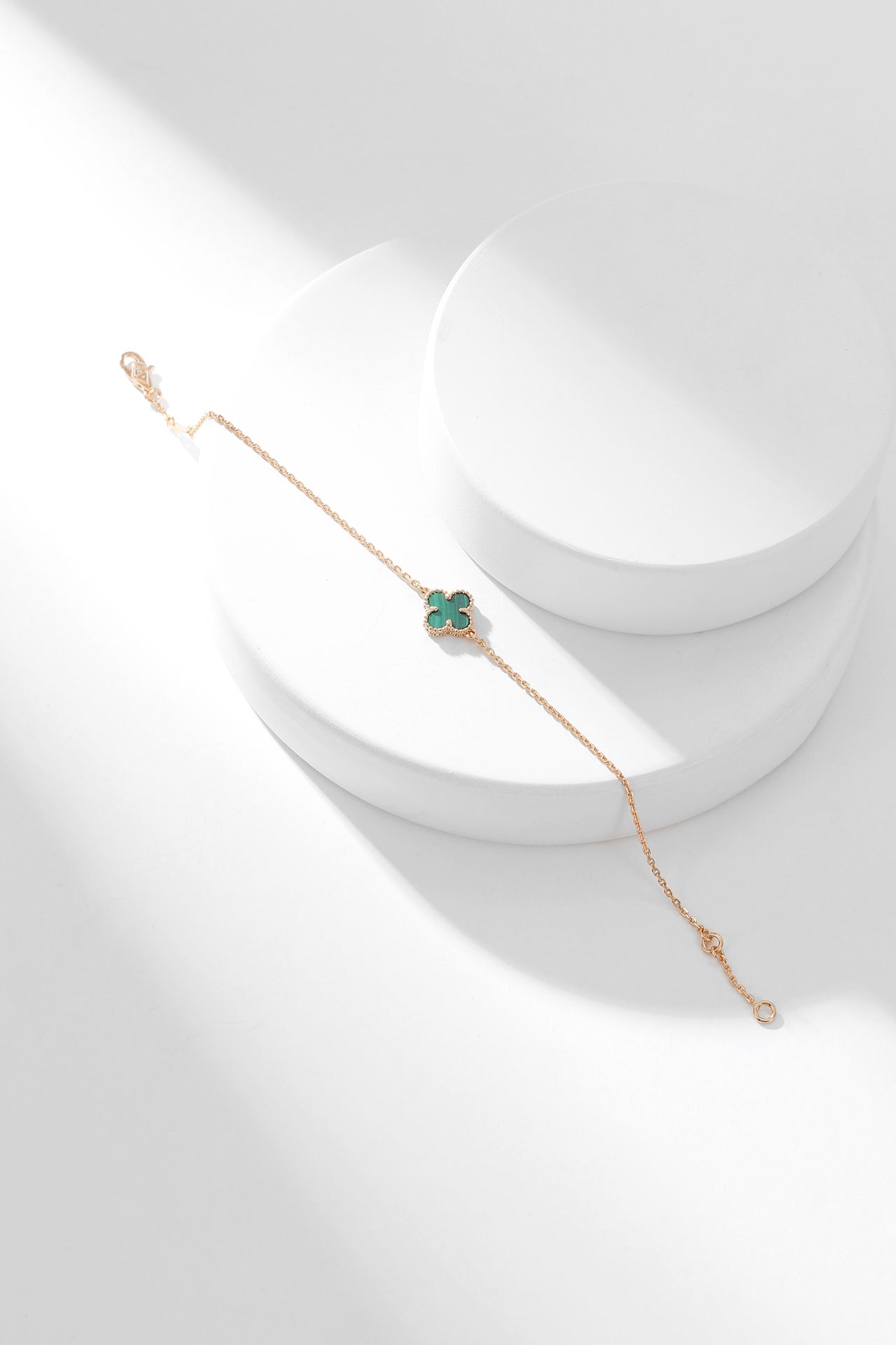 [BloomBling]CLOVER BRACELET MALACHITE 1 MOTIF